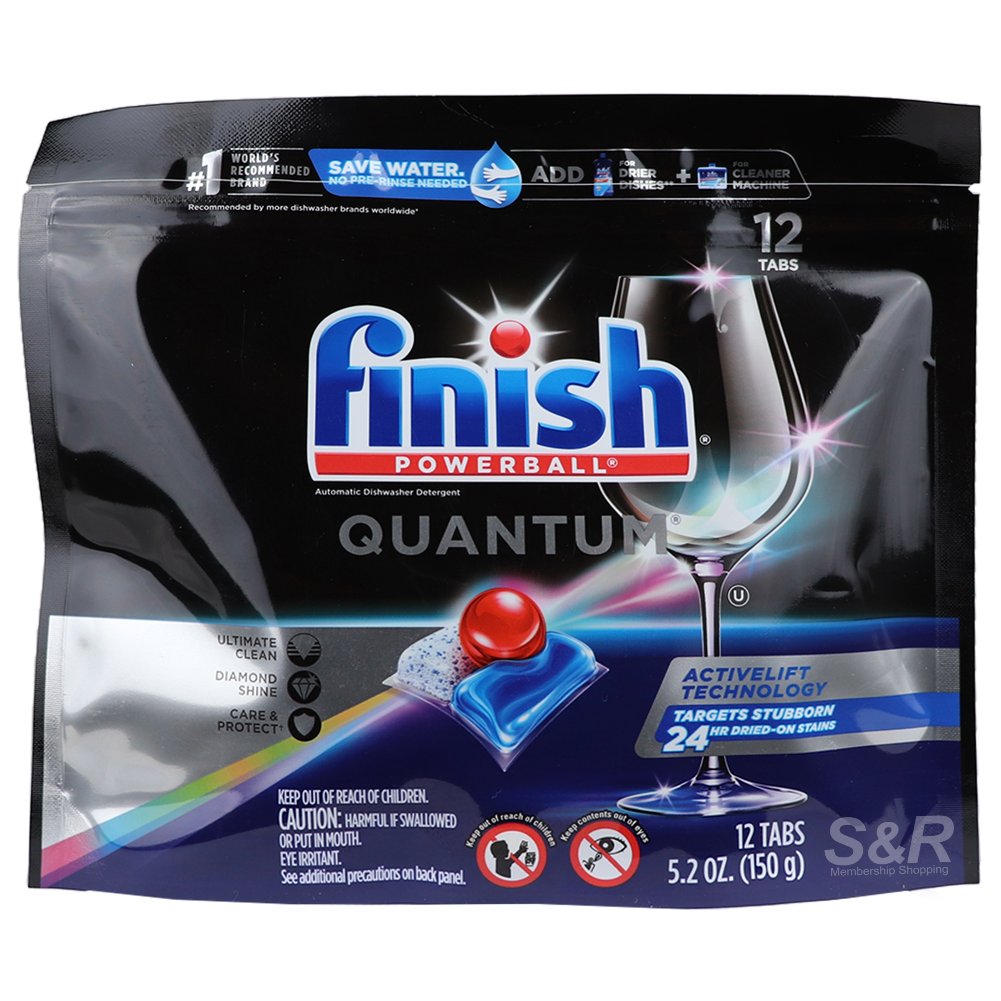 Finish Powerball Quantum Automatic Dishwasher Detergent 12tabs